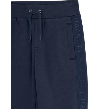 Hackett London Pantaloni jogger con logo blu scuro
