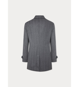 Hackett London Abrigo Cash Hbone gris