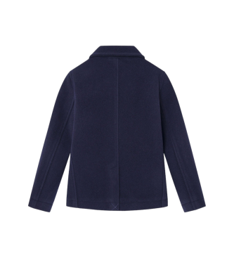 Hackett London Cappotto da marinaio blu scuro