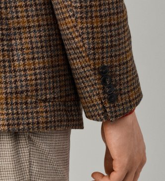 Hackett London Americana a cuadros marrón