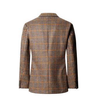 Hackett London Americana a cuadros marrón