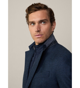 Hackett London Blazer azul-marinho Birdseye