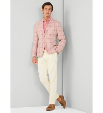 Hackett London Casaco de linho cor-de-rosa