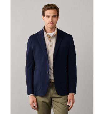 Hackett London Marynarka podróżna z piki bawełny pima w kolorze granatowym