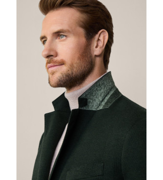 Hackett London Giacca in Principe di Galles verde