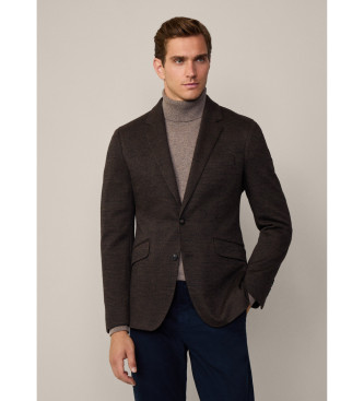 Hackett London Brązowy lekki blezer