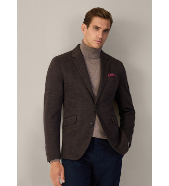 Hackett London Brązowy lekki blezer