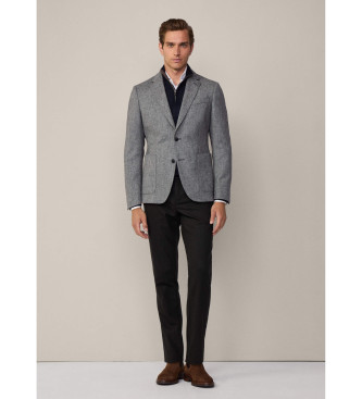 Hackett London Grijze Multi Trim blazer