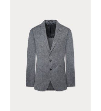 Hackett London Grijze Multi Trim blazer