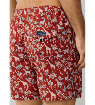 Hackett London Fauna swimsuit red