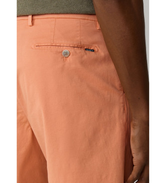Hackett London Sanderson Fit Tailored Orange Chino Shorts