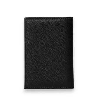 Hackett London Portefeuille de luxe en cuir noir