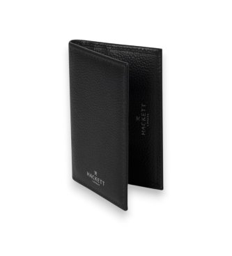 Hackett London Portefeuille de luxe en cuir noir