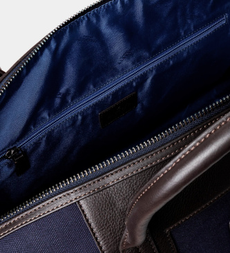 Hackett London Reseväska Wells Canvas marinblå