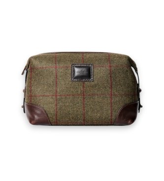 Hackett London etui horse and hound olijfgroen