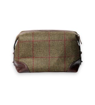 Hackett London etui horse and hound olijfgroen