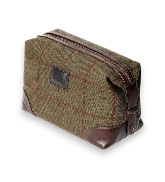 Hackett London etui horse and hound olijfgroen
