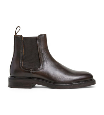 Hackett London Egmont Chelsea-Stiefel aus Leder braun