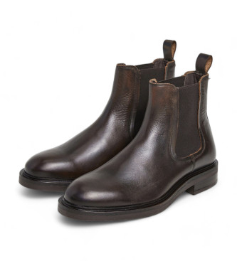 Hackett London Egmont Chelsea-Stiefel aus Leder braun