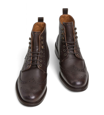 Hackett London Botins em pele Jame castanho