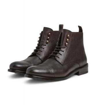 Hackett London Botins em pele Jame castanho