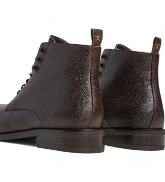 Hackett London Botins em pele Jame castanho