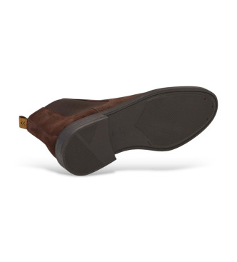 Hackett London Bottines Chelsea en cuir Mason, marron
