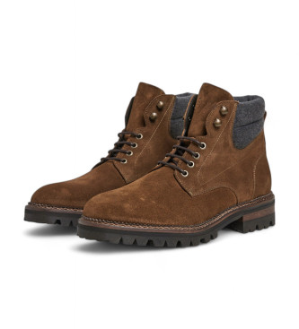 Hackett London Range Track Lederstiefeletten braun