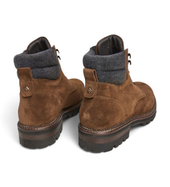 Hackett London Range Track Lederstiefeletten braun