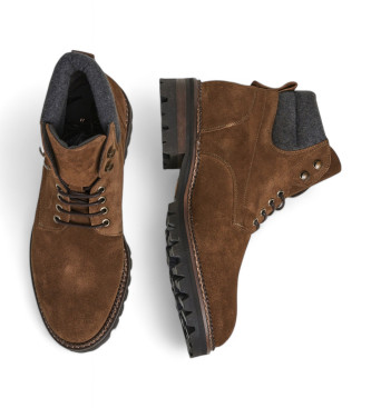 Hackett London Range Track Lederstiefeletten braun