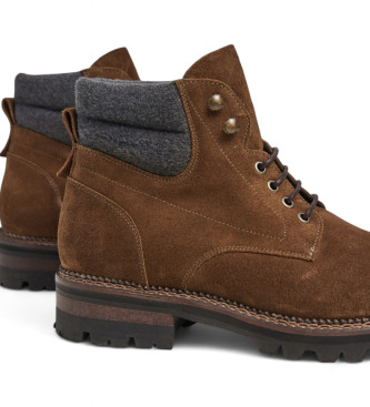 Hackett London Range Track Lederstiefeletten braun