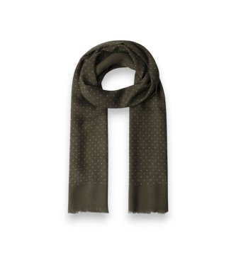 Hackett London Sciarpa a pois verde militare