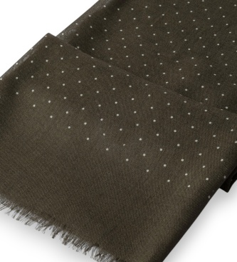 Hackett London Sciarpa a pois verde militare