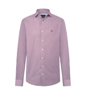 Hackett London Hemd Bengalische Streifen rot