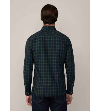 Hackett London Camisa de flanela Blackwatch azul-marinho