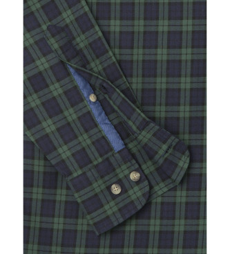 Hackett London Blackwatch Flanellhemd navy