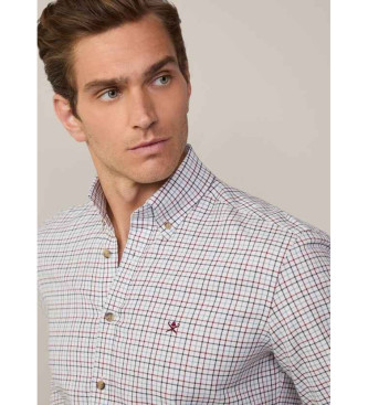 Hackett London Brushed Tattersal shirt white