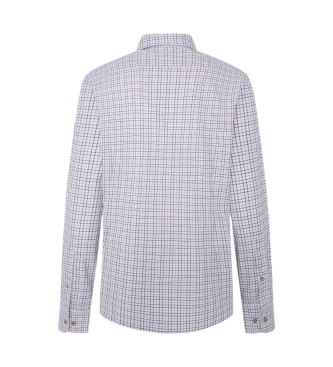 Hackett London Brushed Tattersal shirt white