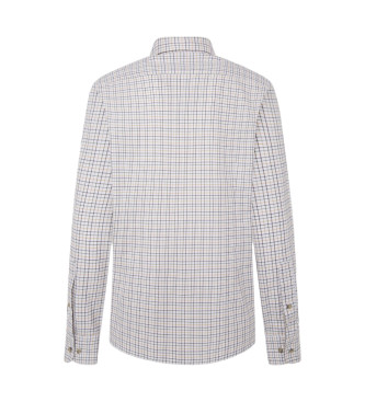 Hackett London Brushed Tattersal shirt white