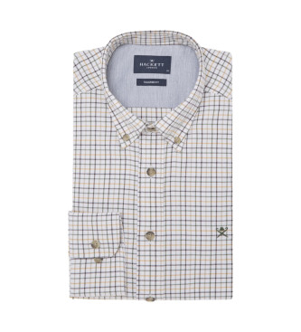 Hackett London Brushed Tattersal shirt white