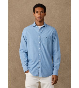 Hackett London Camicia blu chambray