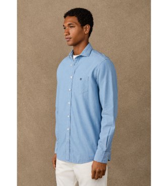 Hackett London Camicia blu chambray