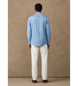 Hackett London Camicia blu chambray