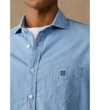 Hackett London Camicia blu chambray