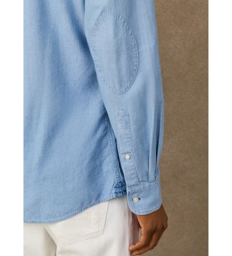 Hackett London Camicia blu chambray