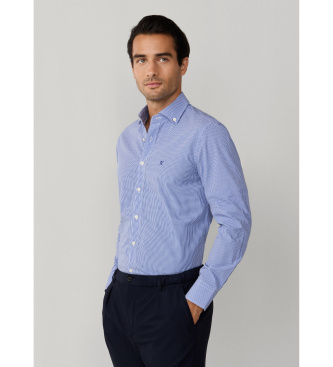 Hackett London Camisa City Gingham azul