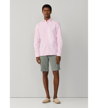 Hackett London Camisa City Gingham cor-de-rosa