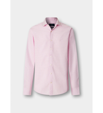 Hackett London Camisa City Gingham cor-de-rosa