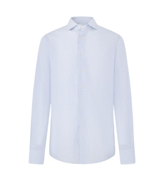 Hackett London Luxe Graph blau kariertes Hemd