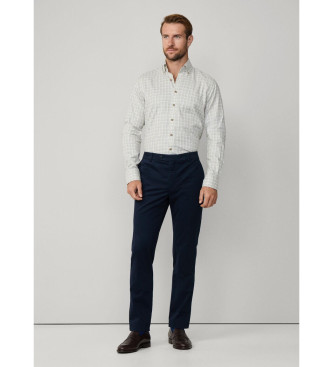 Hackett London Camisa de franela cuadros tattersall fit clsico blanco